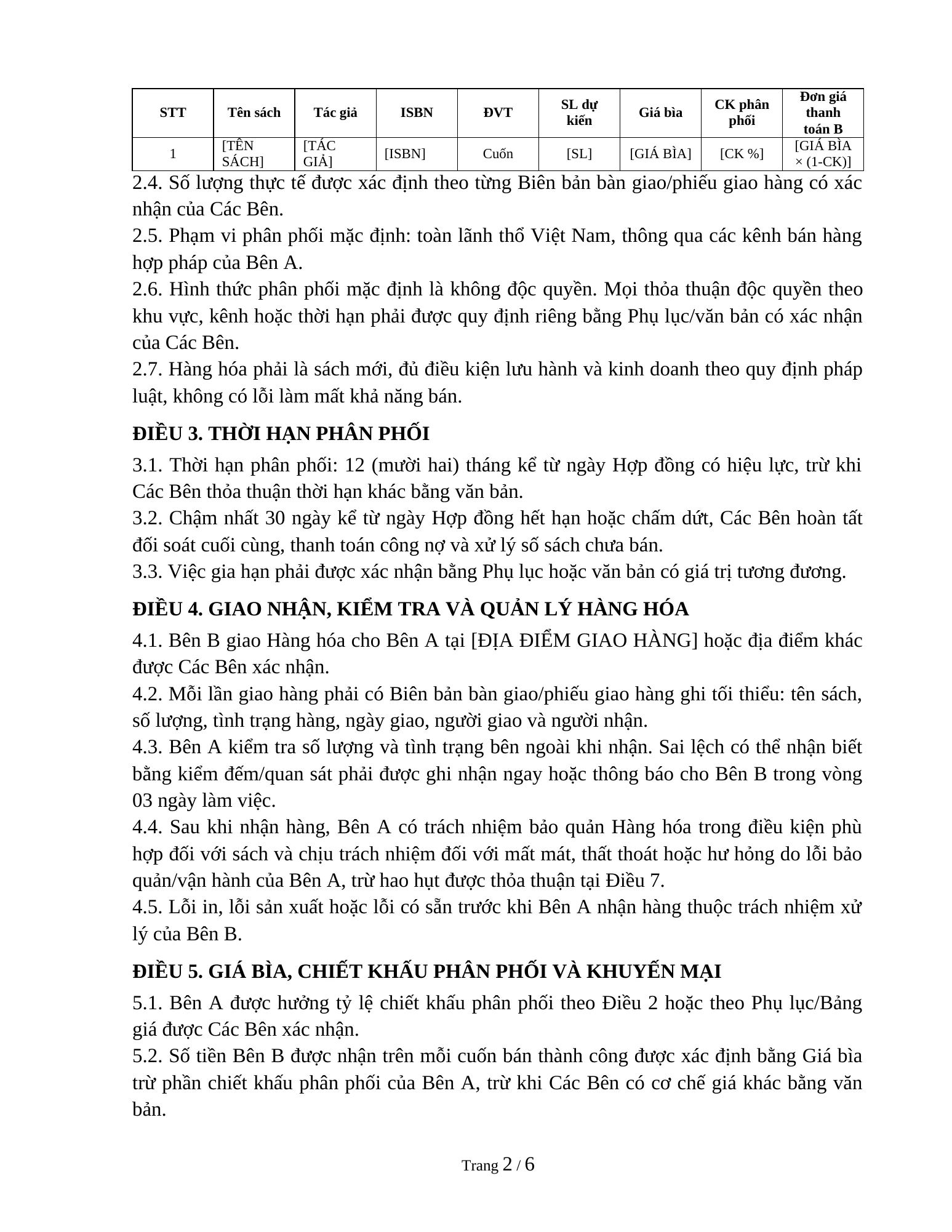 Skill hợp đồng Word